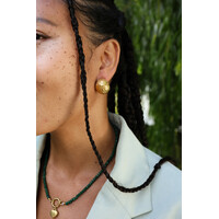 Textured Walnoot Oorbellen