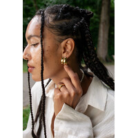 Thick Plain Duo Earrings