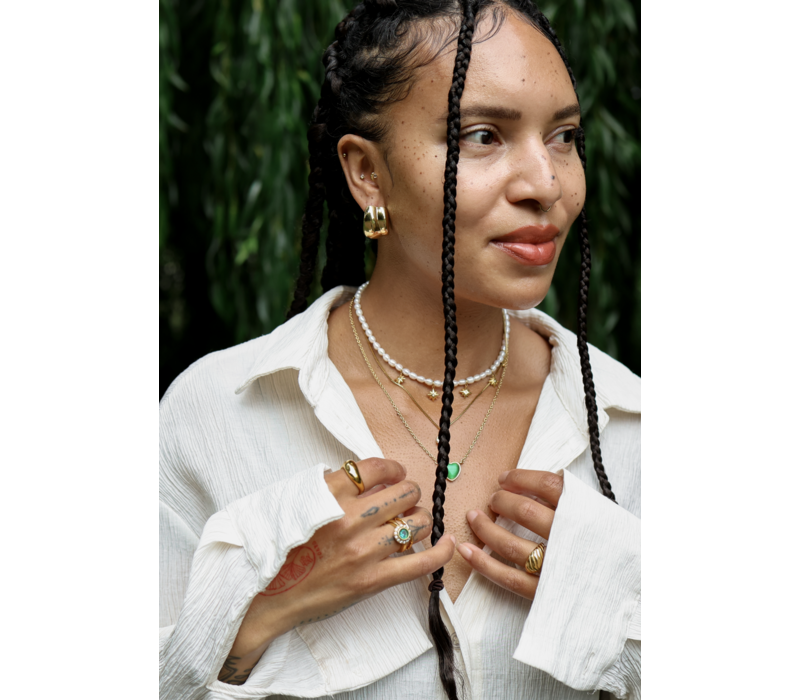 Thick Plain Duo Earrings