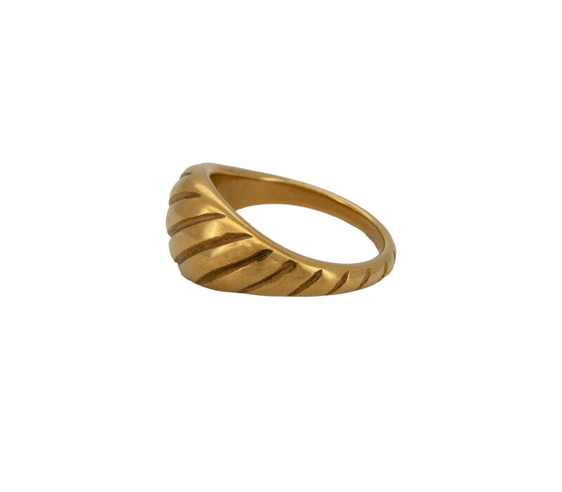 Grote Plain Croissant Ring