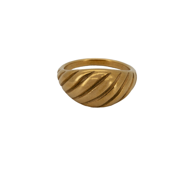 Grote Plain Croissant Ring