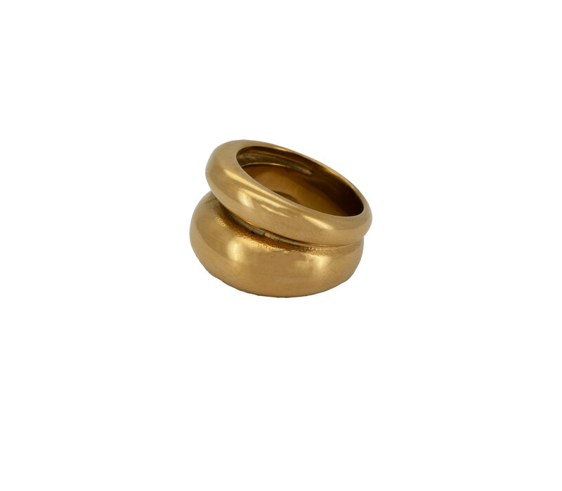 Large Double Plain Ring