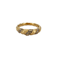 Twisted With Zirconia Ring