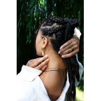 Donker Blauwe Kralen Ketting