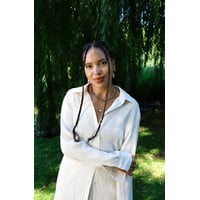 Donker Blauwe Kralen Ketting