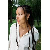 Rosy Brown Rectangle Shining Star Necklace