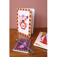 Soft Cover Notebook Dots Vase with Flowers