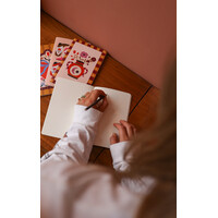 Soft Cover Notebook Dots Vase with Flowers