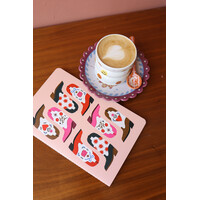 Soft Cover Notebook Dots Western Boots