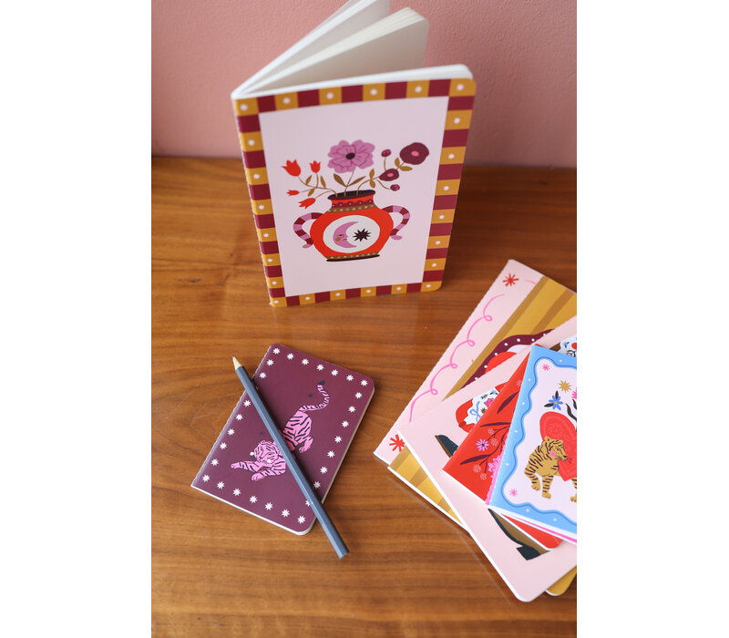 Mini Soft Cover Notebook Blanco Purple Panther