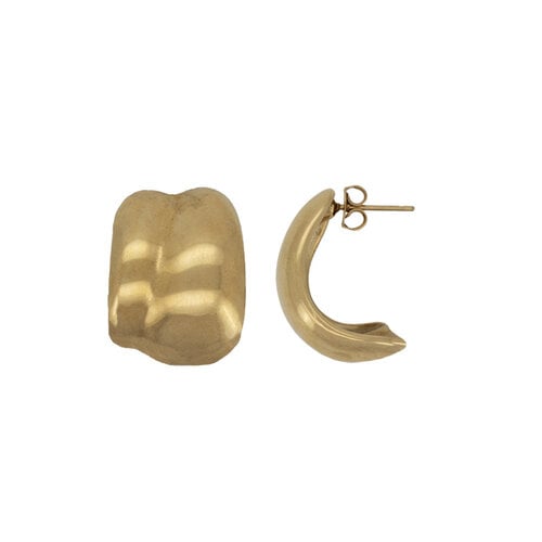 Thick Plain Duo Earrings 