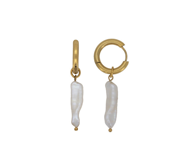 Long Pearl Hoops