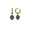 Purple Multi Colored Pearl Hoops