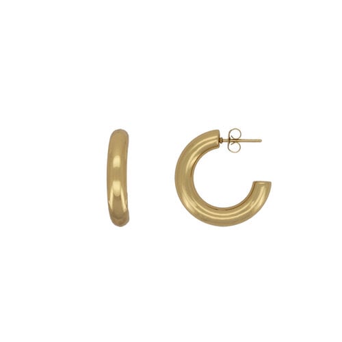 Medium Thick Plain Earrings 