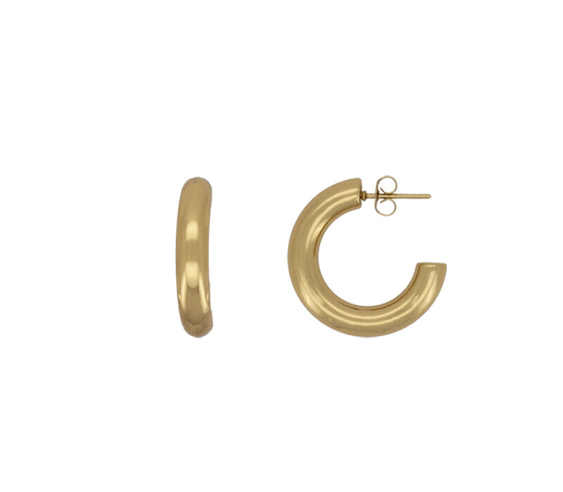 Medium Thick Plain Earrings