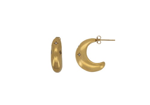 All the Luck in the World Moon Shinning Star Earrings