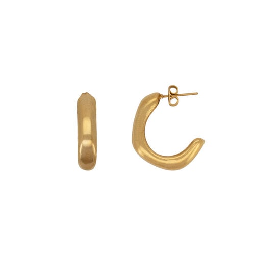 Medium Organic Plain Earrings 