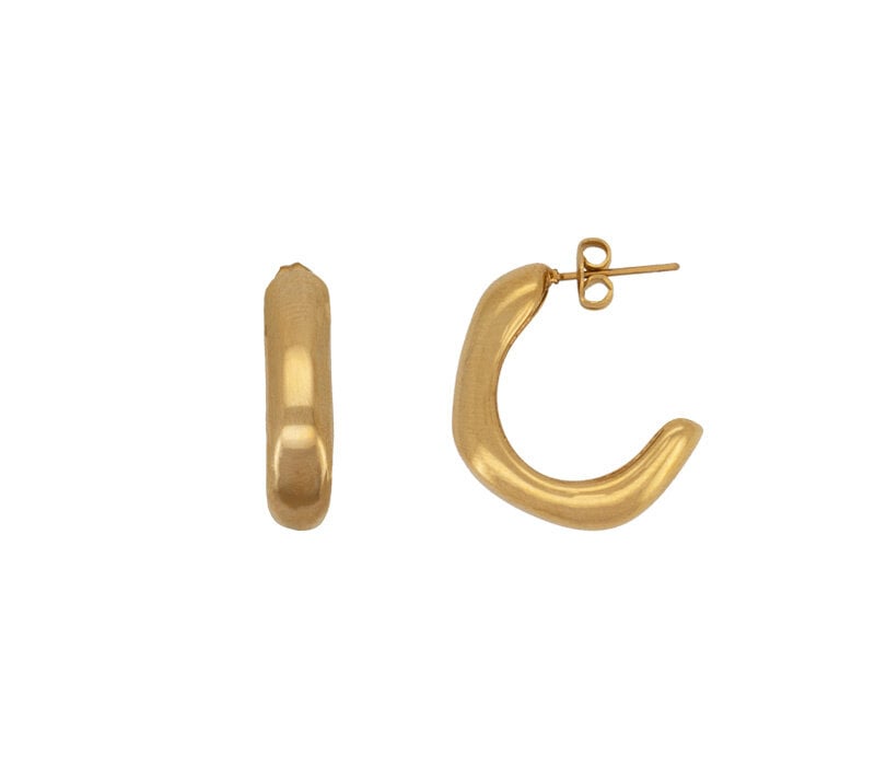 Medium Organic Plain Earrings