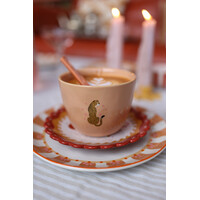 Large Peach Cup Leopard