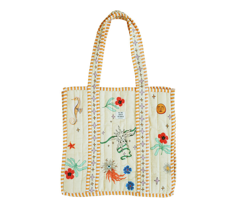 Gele Tote Bag Symbolen