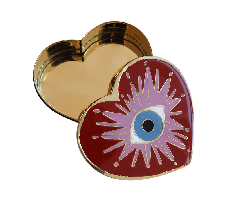 Brass Box Heart with Eye
