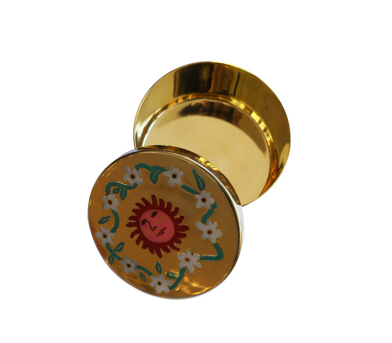 Golden Box Sun and Flowers