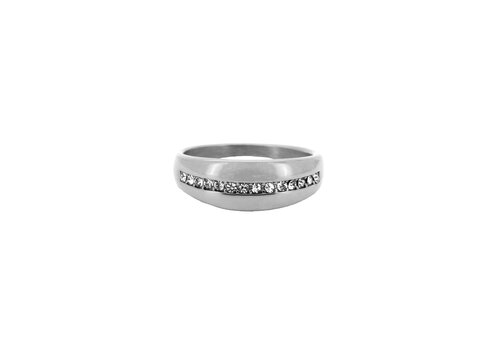 All the Luck in the World Round Basic With Zirconia Ring Silverplated
