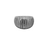 All the Luck in the World Large Vertical Striped Ring Silverplated