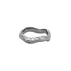 All the Luck in the World Medium Organic Textured Ring Silverplated