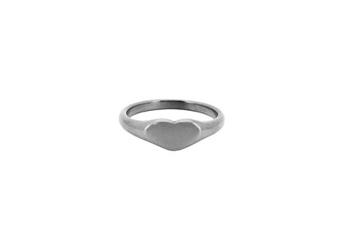 All the Luck in the World Small Heart Ring Silverplated