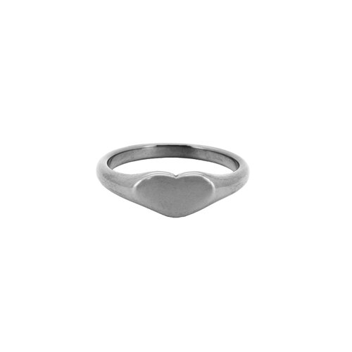 Small Heart Ring Silverplated 