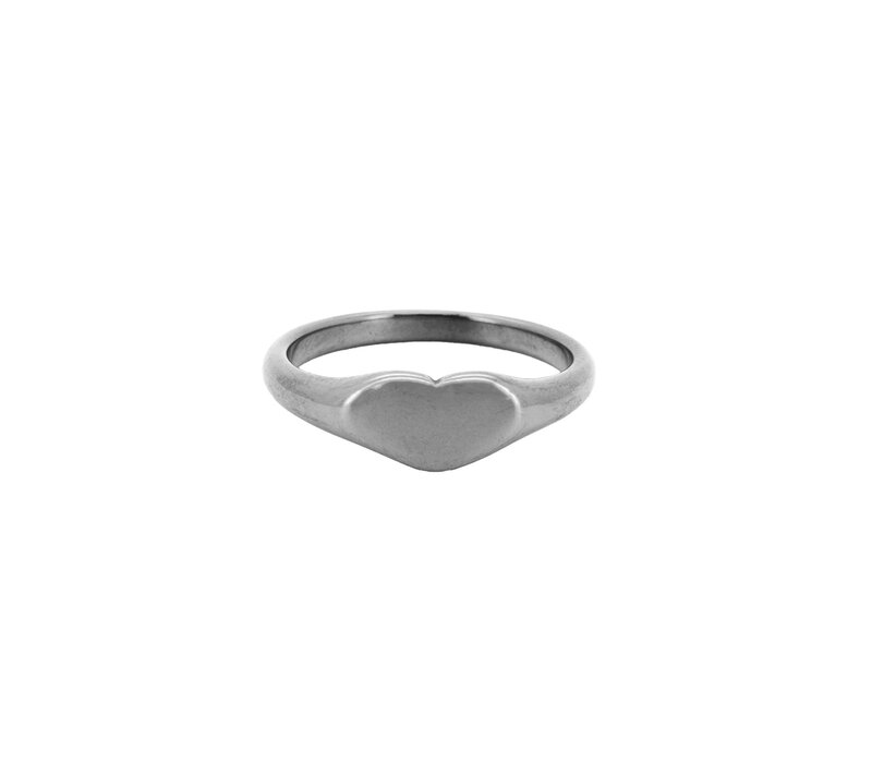 Small Heart Ring Silverplated