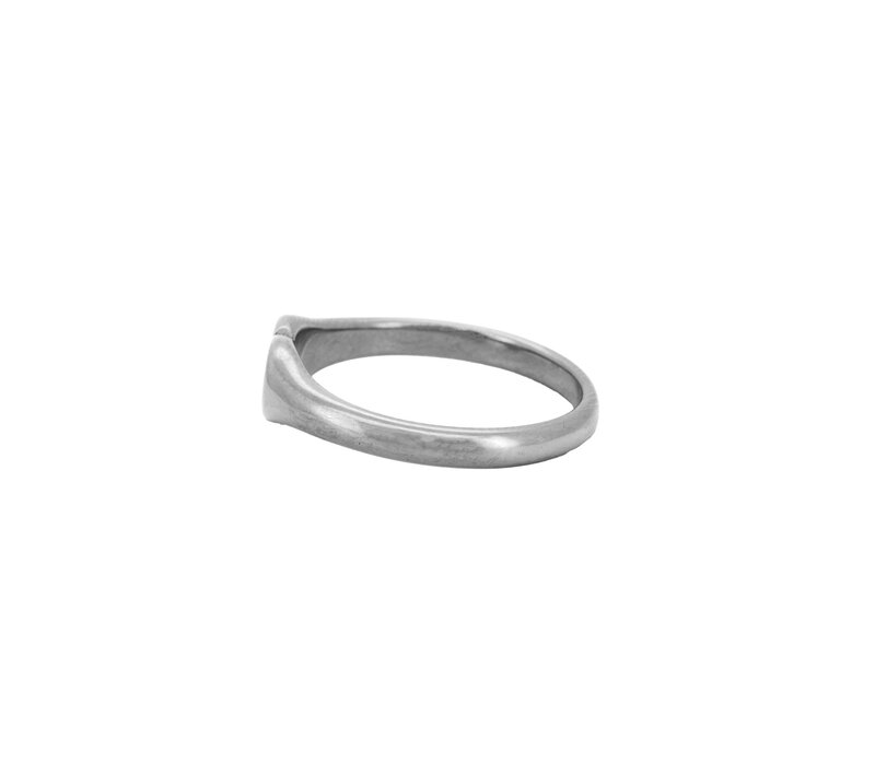 Klein Hart Ring Silverplated