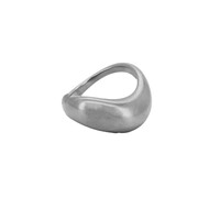 Large Organic Ring Silverplated