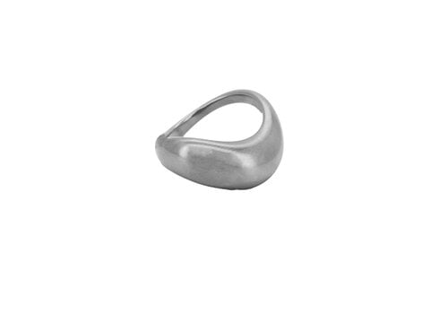 All the Luck in the World Large Organic Ring Silverplated