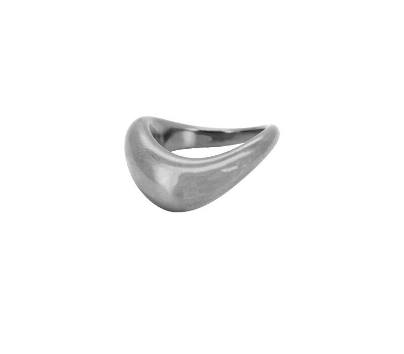 Large Organic Ring Silverplated