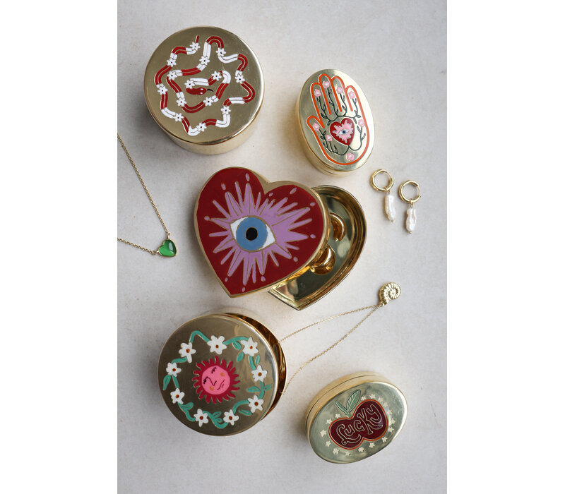 Brass Box Sun and Flowers