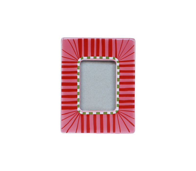 Photoframe Polaroid Pink Stripes