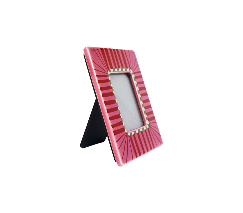 Photoframe Polaroid Pink Stripes