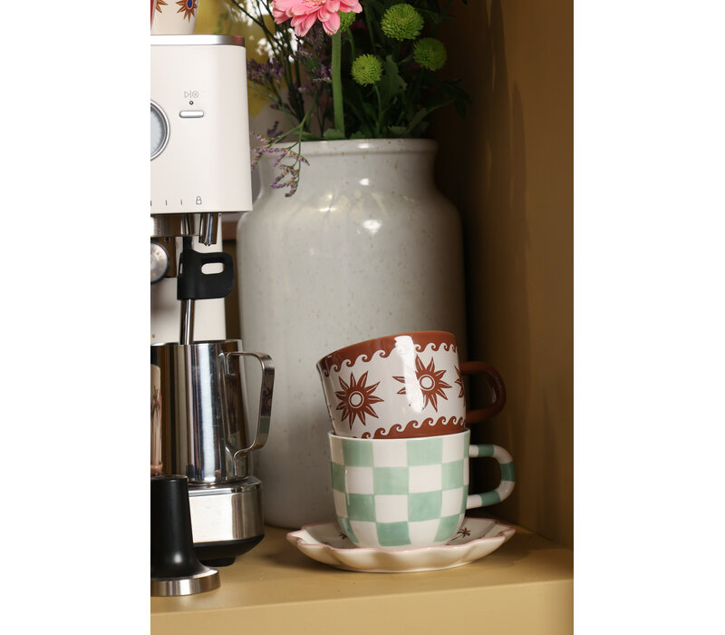 Mok Sterren en Golven Bruin