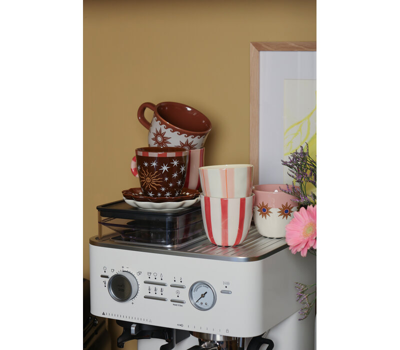 Cup Brown with Sun and Stars