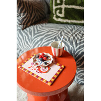 Cup Pink Stripes Handpainted