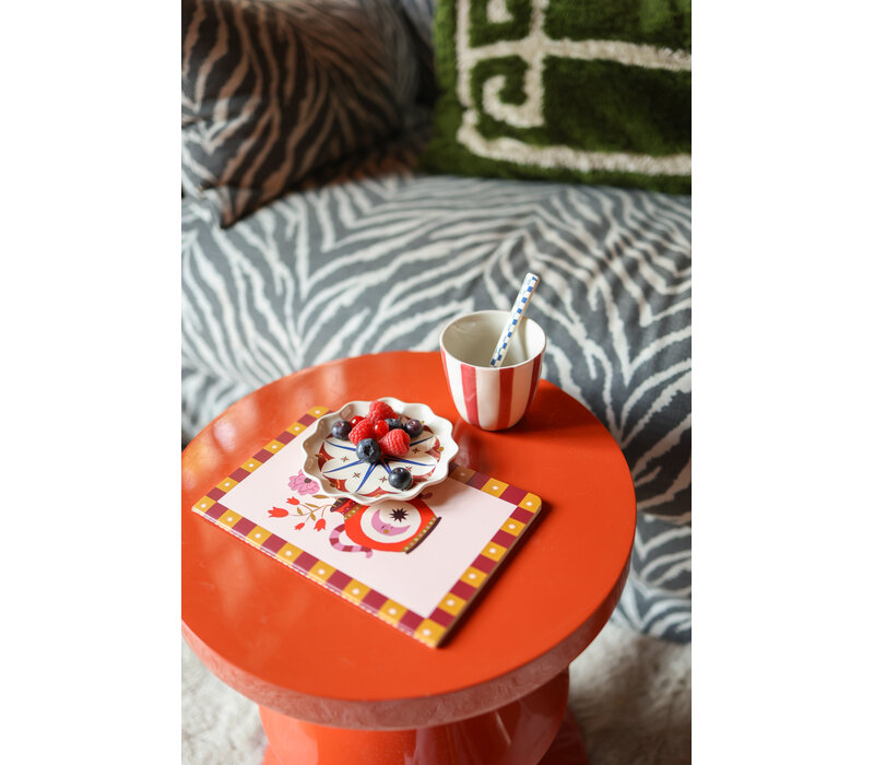 Cup Pink Stripes Handpainted