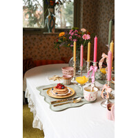 Plate Yellow Leaf with Blue Star