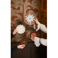 Small Plate Heart Sun Brown