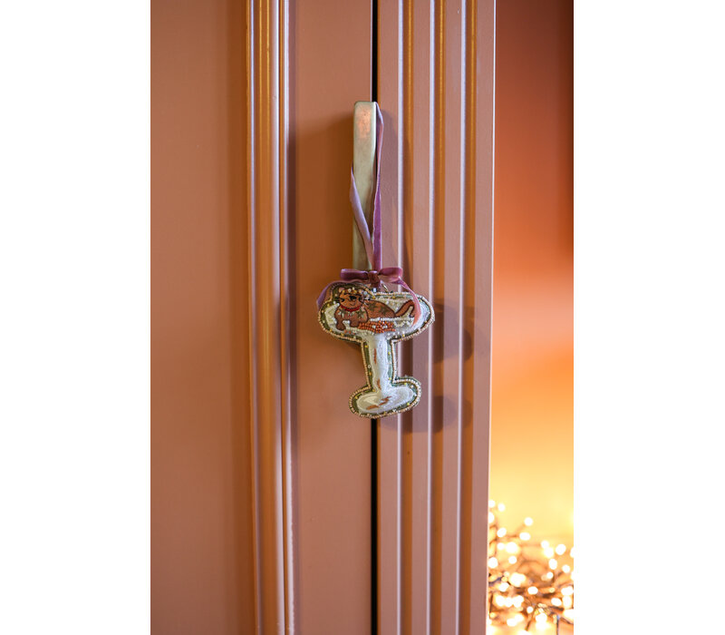 Ornament Champagne met Kat