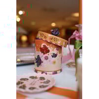 Jar Orange with Birds