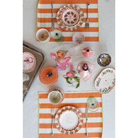 Oval Plate Flowers and Rabbits