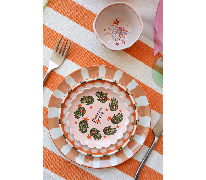 Small Plate Hands and Candles