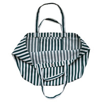 Groen Gestreepte Tote Bag